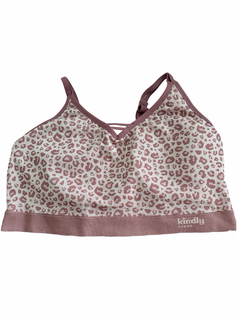 Plus Size Animal Print Lightweight Comfort Bralette Sports Bra 3XL